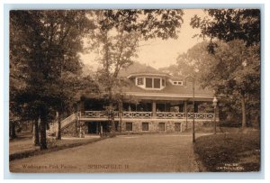 c1910's Washington Park Pavilion Springfield Illinois IL Antique Postcard