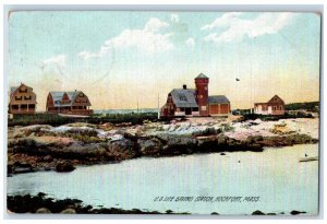 1910 US Life Saving Station Rockport Massachusetts MA Antique Posted Postcard