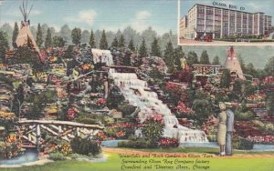 Illinois Chicago Waterfalls And Rock Garden In Olson Park 1939