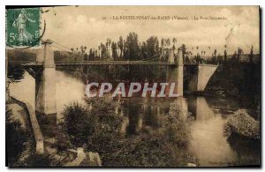 Old Postcard La Roche Posay Les Bains Vienna suspension bridge