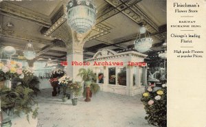 IL, Chicago, Illinois, Fleischman's Flower Store, 1912 PM, Curteich No 132