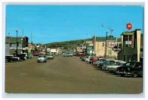 c1950's Restaurant, Furniture, Hardware at Peace River, Alberta Canada Postcard 