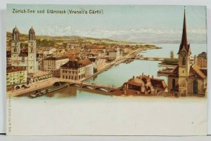 Gruss vom Zurich-See und Glarnisch Vreneli's Gartli Scene c1900 Postcard G17