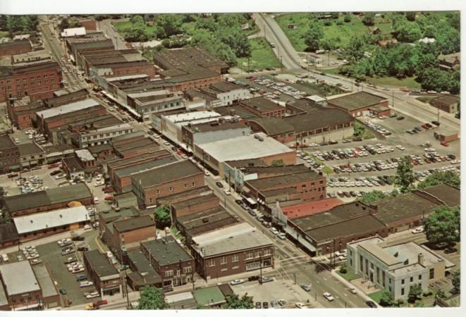 NC   MOUNT AIRY   AERIAL VIEW  postcard