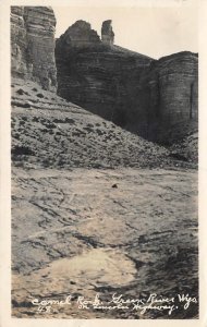 RPPC Camel Rock, Green River, Wyoming Lincoln Highway 1930 Vintage Postcard