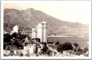 Russian Hill San Francisco California Mount Tamalpais RPPC Real Photo Postcard
