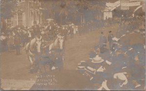 RPPC Postcard Millersburg PA 1807-1907 Parade Horses Photo by Noll