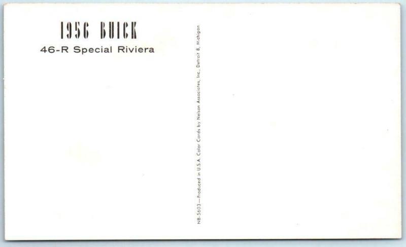 Auto Car Advertising 1956 BUICK RIVIERA  46-R Special Automobile Postcard