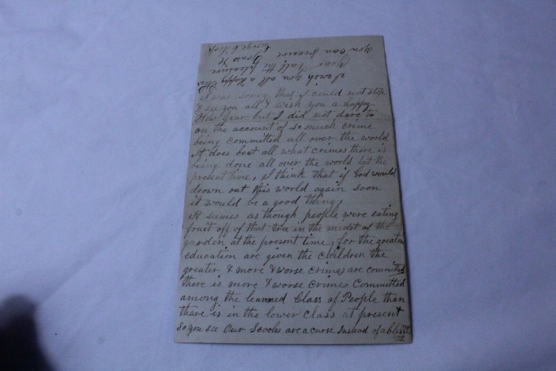 Vintage Hand Written 4 Page Letter 1871 Embossed on Letter Head