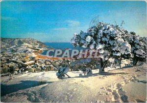 Postcard Modern Tossa Costa Brava Tossa in the Snow