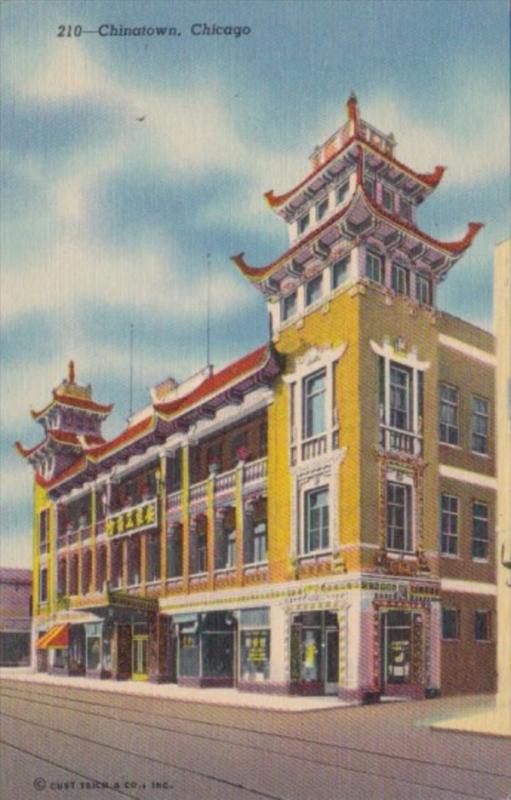 Illinois Chicago Scene IOn Chinatown Curteich