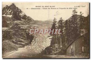 Old postcard Chamonix Mont Blanc Chatel Bossons and Aiguille du Midi