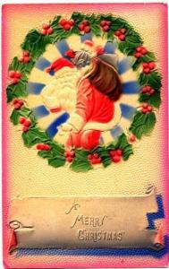 Santa and Toys Highly Embossed Christmas - 1909