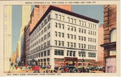 NY   NYC  Oldest Department Store, ARNOLD CONSTABLE & Co....