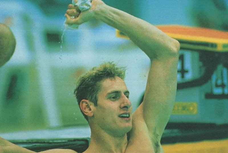 Martin Harris Blue Olympic Games 1994 Swimming Champion Postcard