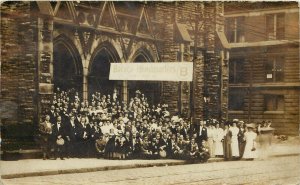 1908 RPPC Postcard Baraca & Philathea Union Event Syracuse NY Evangelism Group