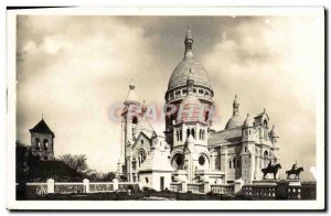 Old Postcard From Paris Basilica Sacre Coeur and St Pierre De Montmartre