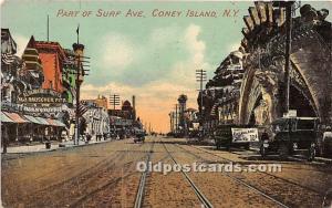 Part of Surf Avenue Coney Island, NY, USA Amusement Park 1912 