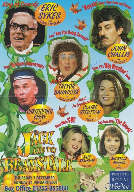 Claire Strutton Big Brother Hand Signed Theatre Flyer