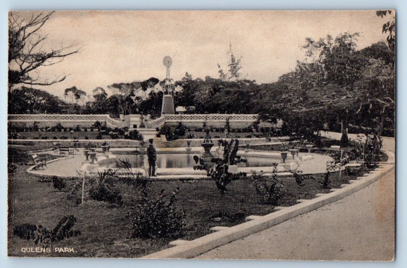 Bridgetown Barbados Postcard View of Queen's Park c1910 Unposted Antique