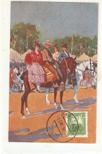 M.Bertuchi. Riders in their hjorses. Grupas Andaluzas Nice spanish PC 1920s