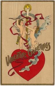 Valentine's Day Greetings PC, Cupids, Candle, Heart