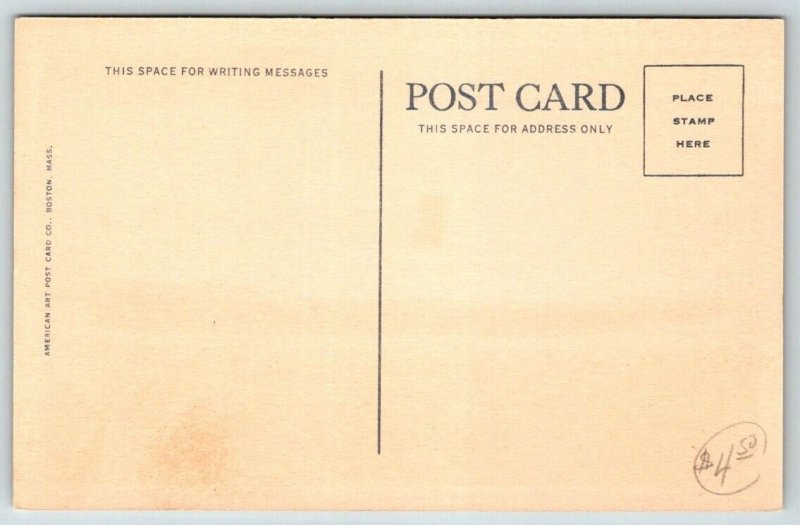 Romance Line Steamer Governor Cobb  Massachusetts Bay Cruises  Postcard