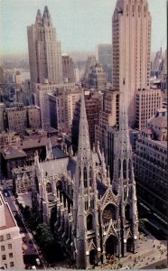 St. Patrick's Cathedral Fifth Avenue Btwn 50th & 51st Streets NY Postcard PC180