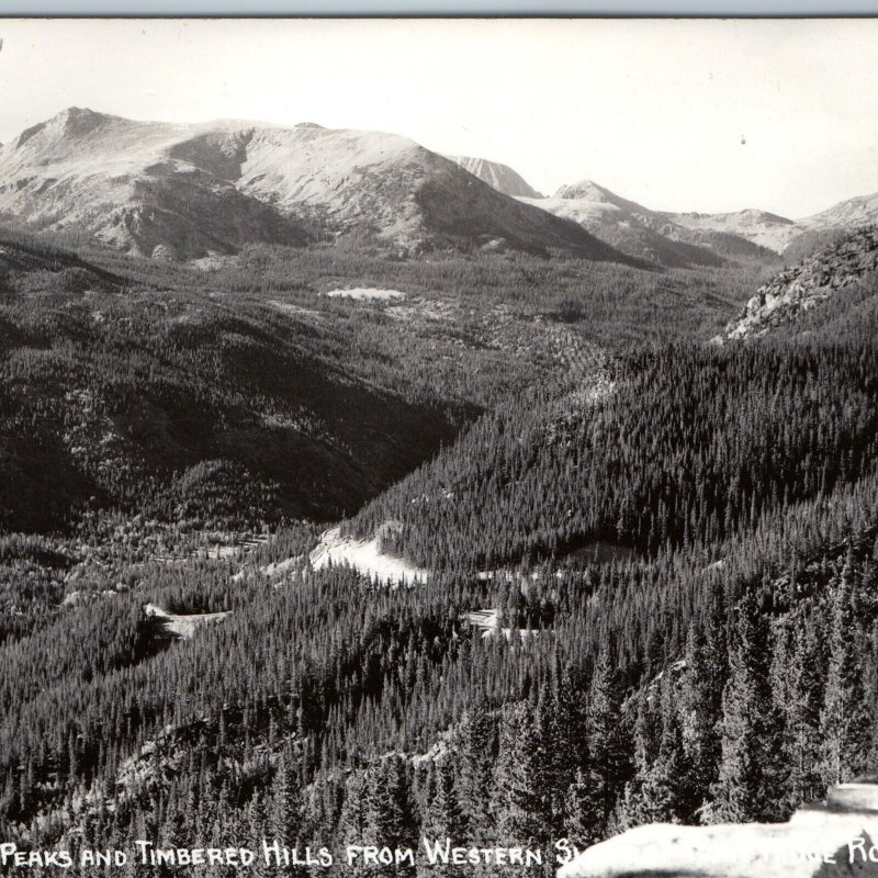 c1940s Grand Lake, Col Trail Ridge Road RPPC Rocky Mountain Park Sanborn CO A199