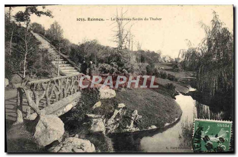 Old Postcard Rennes New Garden Tabor