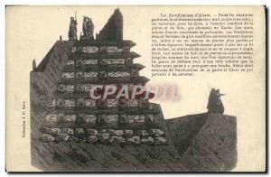 Old Postcard fortifications d & # 39Alesia Speakers Gallic Army