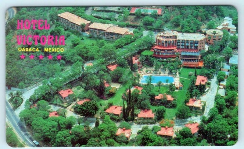 OAXACA, Mexico ~ Aerial View HOTEL VICTORIA ca 1950s-60s   Postcard