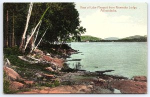 1915 Lake Pleasant View From Kiamesha Lodge Adirondacks Mts. NY Posted Postcard