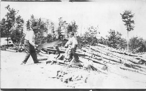 H75/ Colorado RPPC Postcard c1910 Sawmill Occupational Man Children 11