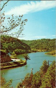 Dewey Lake Jenny Wiley State Park Prestonsburg Kentucky Durham Postcard Vintage 