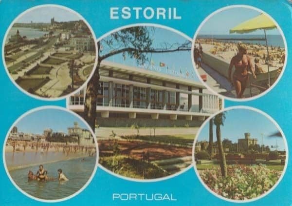 Estoril Casino Portugal 5x Multi View Postcard