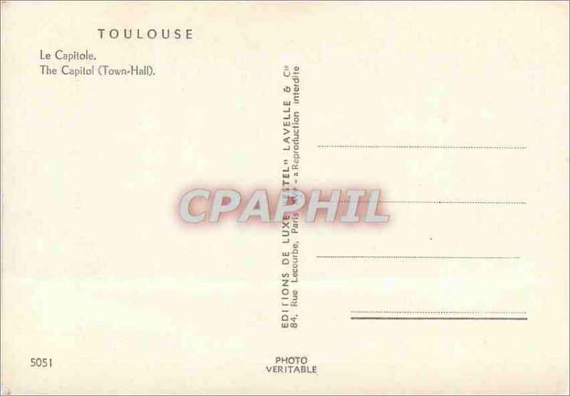 Old Postcard Toulouse Capitole