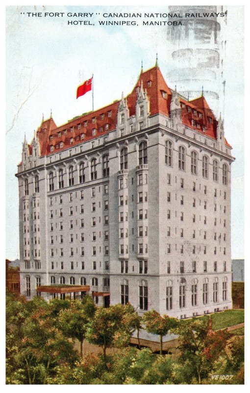 1931 Fort Garry Hotel Winnipeg Canada Vintage Postcard Valentine Series