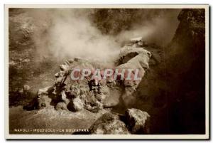 Old Postcard Volcan Napoli Pozzuoli The Solfatara