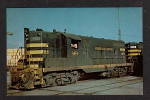 MS Meridian & Bigbee Railroad Train MERIDAN MISS PC Mississippi Postcard