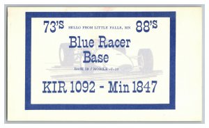 Postcard QSL Radio Card From Little Falls MN Minnesota KIR 1092 