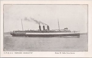 SS 'Princess Charlotte' Ship CPR Steamship Unused Robert Buller Postcard H41