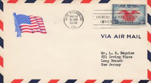 C23 Saint Petersburg FL 1938 Air Mail First Day Cover Eagle FDC