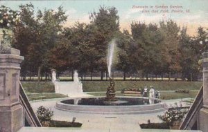 Illinois Peoria Fountain In Sunken Garden Glen Oak Park