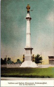Soldiers and Sailors Monument, Kokomo IN Vintage Postcard L41