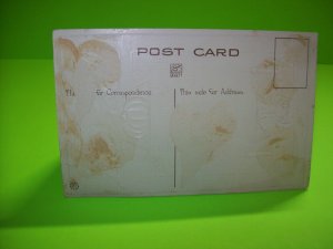 Thanksgiving Postcard Vintage Embossed Series 9077 Bergman Unused 1913 Creased