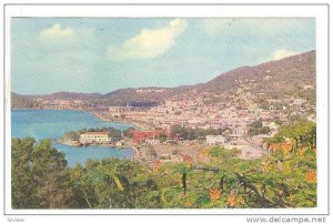 CHARLOTTE AMALIE AS SEEN FROM BLUEBEARD'S CASTLE, ST. THOMAS, VIRGIN ISLANDS,...