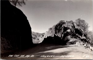 EKC RPPC Real Photo Postcard Arizona Nogales The Cut on Highway 82 1950s Z4