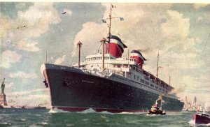 1930s S.S. AMERICA UNITED STATED LINES LUXURY LINER POSTCARD P463