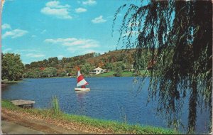 USA West Virginia Clarksburg Picturesque Maple Lake Vintage Postcard C208